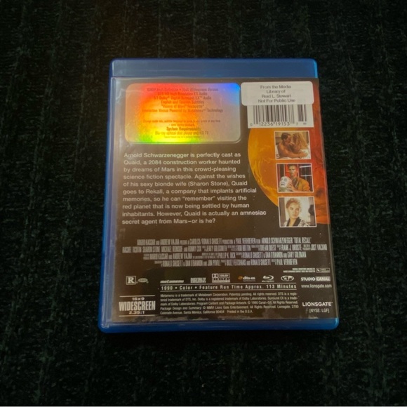 VGT DVD: Total Recall Blu-ray DVD Arnold Schwarzenegger Sharon Stone - Picture 2 of 5